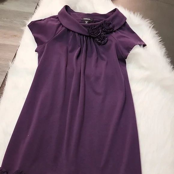 open lace back dress 2000s Purple Beaded Chiffon Gown, Size-14  MARTINI CONSIGNMENT